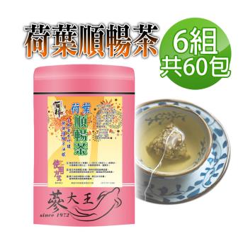 【蔘大王】荷葉順暢茶包X6組（6gX10入/組）低脂漢方 幫助消化 清熱解暑 美食當前 有我墊後