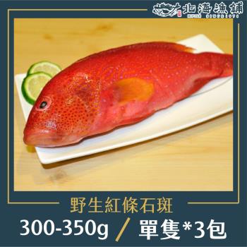 【北海漁鋪】野生紅條石斑300-350g /包*3包