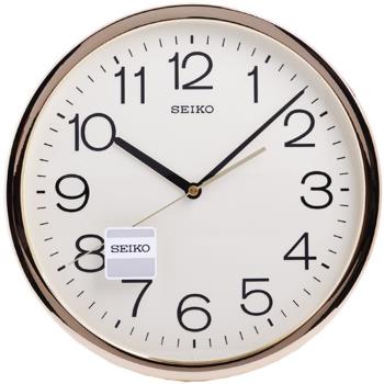 【SEIKO】精工 金色光感外框 時鐘 掛鐘(QXA020A)