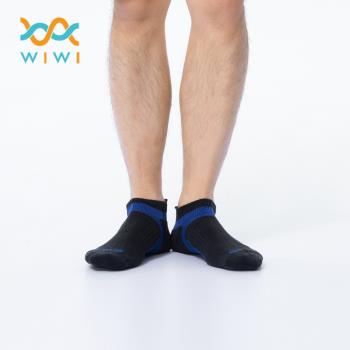 【WIWI】活力運動抑菌船型除臭襪(黑藍色 男M-XL)