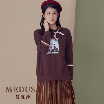 現貨【MEDUSA 曼度莎】可愛小領巾休閒上衣（M-XL）｜女上衣 大學T