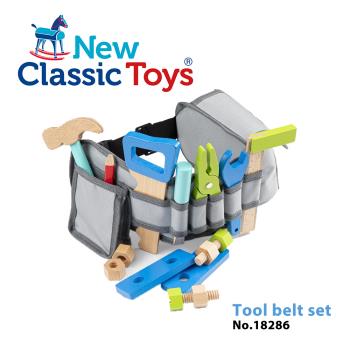 【荷蘭New Classic Toys】小木匠工具腰帶玩具組-天空藍-18286