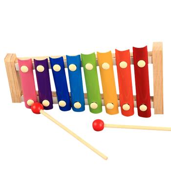 Colorland-敲敲琴 8音階小木琴 兒童鐵片木琴 早教打擊樂器