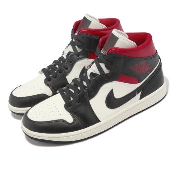 Nike Wmns Air Jordan 1 Mid 黑 紅 Gym Red 女鞋 男鞋 AJ1 喬丹 BQ6472-061