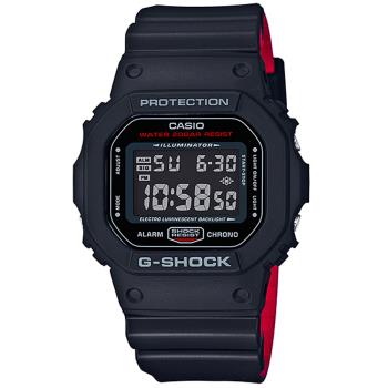 CASIO G-SHOCK 經典紅黑電子腕錶 DW-5600HR-1