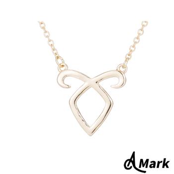 【A MARK】神秘符號幾何聖杯線條造型白鋼項鍊 銀色
