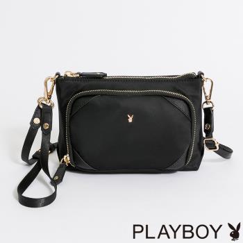 PLAYBOY - 萬用小包附長背帶/手挽帶 Savoring系列 - 黑色
