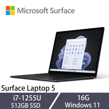 微軟 Surface Laptop 5 觸控筆電 15吋 i7-1255U/16G/512GB Win11/RIP-00044 霧黑