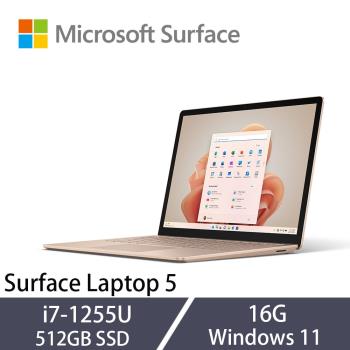 Microsoft微軟 Surface Laptop 5 13吋 觸控筆電 i7-1255U/16G/512GB/Win11/RBG-00071砂岩金