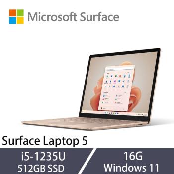 Microsoft微軟 Surface Laptop 5 觸控筆電 13吋 i5-1235U/16G/512GB/Win11/R8N-00071砂岩金