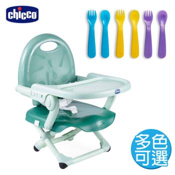 chicco-Pocket snack攜帶式輕巧餐椅座墊+冷熱感溫安全湯叉6入
