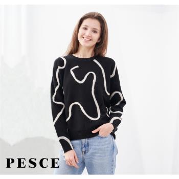 【PESCE】100% Cashmere圓領返針毛衣 SM0007-C90
