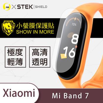 【O-ONE】Xiaomi 小米手環7『小螢膜』滿版全膠螢幕保護貼超跑包膜頂級原料犀牛皮(一組兩入)