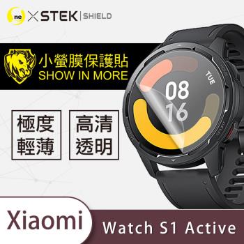 【O-ONE】Xiaomi 小米 watch S1 active 手錶『小螢膜』滿版全膠螢幕保護貼超跑包膜頂級原料犀牛皮(一組兩入)