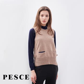 【PESCE】cashmere 口袋背心 義大利品牌 TW-933 兩色可選