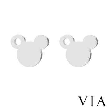 【VIA】動物系列 可愛老鼠造型白鋼耳釘 造型耳釘 鋼色
