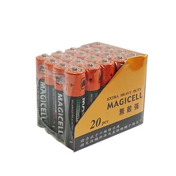 【無敵強MAGICELL】4號AAA碳鋅電池(20入裝)*4組(R6P錳乾1.5V 黑錳 一般電池)