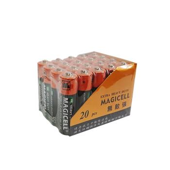 【無敵強MAGICELL】3號AA碳鋅電池20入*4組(R6P錳乾1.5V乾電池 黑錳 一般電池)