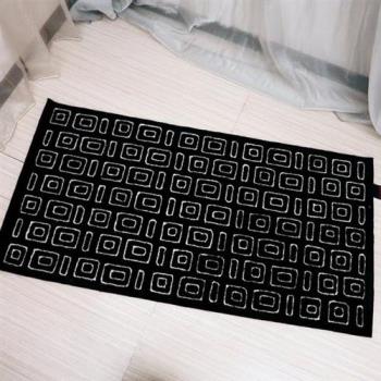 【山德力】ESPRIT羊毛地毯70X140回紋-黑