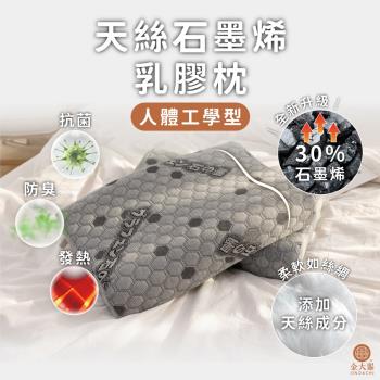 【Jindachi金大器寢具】天絲石墨烯乳膠枕兩入組-款式可選