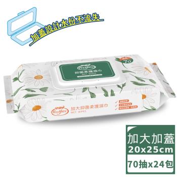 安親 加大抑菌柔護濕巾-加蓋一般型(70抽x24包/箱)
