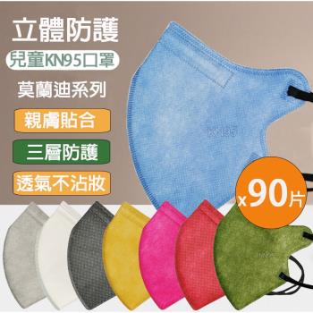 【酷時樂-CoolSeller】90片-台灣快速出貨 最新兒童韓版KN95莫蘭迪配色 3D立體口罩 兒童口罩 防塵口罩 30入-包 共8款(非醫療)