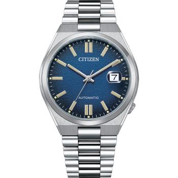 CITIZEN 星辰 情人節推薦 漸層海洋藍 青春撞色機械錶(NJ0151-88L)