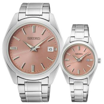 SEIKO 精工 CS 城市情侶手錶 對錶 6N52-00A0P+6N22-00K0P(SUR523P1+SUR529P1)