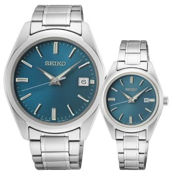 SEIKO 精工 CS 城市情侶手錶 對錶 6N52-00A0U+6N22-00K0U(SUR525P1+SUR531P1)