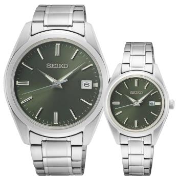 SEIKO 精工 CS 城市情侶手錶 對錶 6N52-00A0G+6N22-00K0G(SUR527P1+SUR533P1)