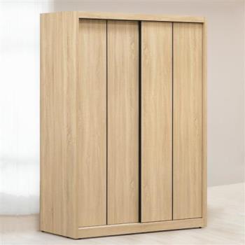 【MUNA】 601型橡木色5尺推門衣櫥/衣櫃
