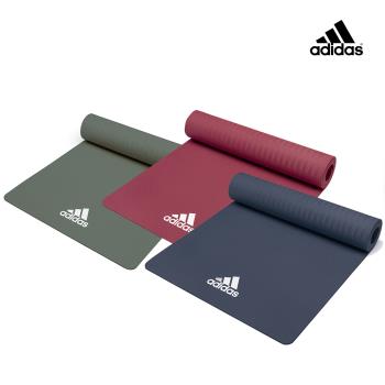 Adidas輕量波紋瑜珈墊8mm (寶石紅/曬圖藍/草原綠)