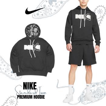 Nike 長袖上衣 Standard Issue Premium Hoodie 男款 黑 寬鬆 連帽上衣 DV9502-010