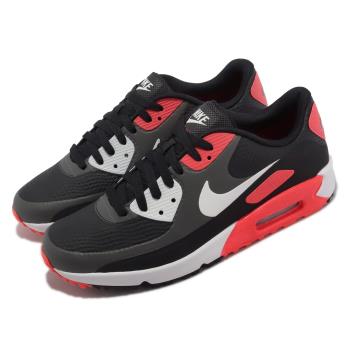 Nike 高爾夫球鞋 Air Max 90 Golf 男鞋 女鞋 黑 紅 無釘 氣墊 高球 機能 運動鞋 CU9978-010