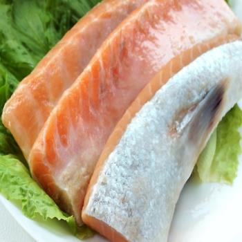【海之醇】去鱗寬版鮭魚肚條-4包組(400g±10%/包)