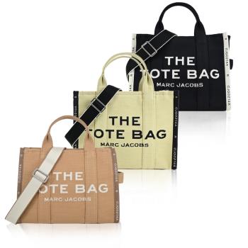 MARC JACOBS JACQUARD SMALL TOTE字母刺繡滾邊帆布兩用托特包 多色選