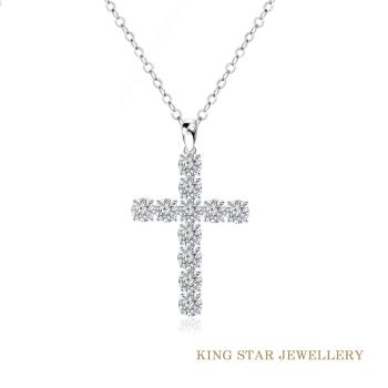 King Star 18K華麗十字架鑽石項墜