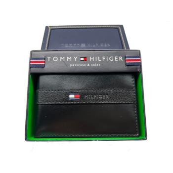【Tommy Hilfiger】質感皮革1+1活動雙層卡夾男短夾禮盒組-帥氣黑 男夾