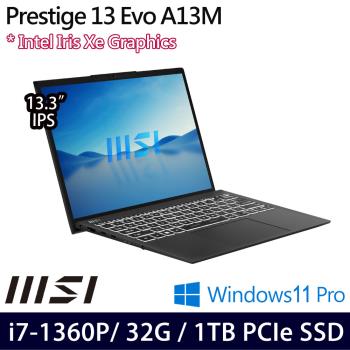 MSI微星 Prestige 13Evo A13M-041TW 13吋輕薄商務筆電 i7-1360P/32GB/1TB SSD/W11P
