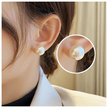 梨花HaNA 韓國棉花珍珠浮華版本．1.6CM單顆耳環
