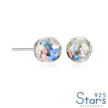【925 STARS】純銀925閃耀光芒奧地利水晶鋯石耳釘 造型耳釘 