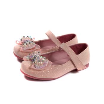 小女生鞋 娃娃鞋 蝴蝶結 鑲鑽 粉色 公主鞋 童鞋 no228