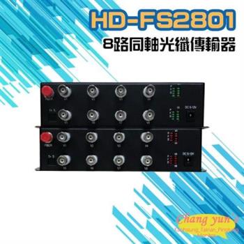 [昌運科技] HD-FS2801 8路1080P AHD/CVI/TVI/CVBS 同軸光纖傳輸器 光電轉換器 一對