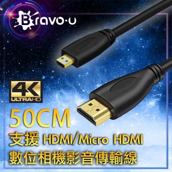 Bravo-u 4K Micro UHD 高清數位相機影音傳輸線 50CM