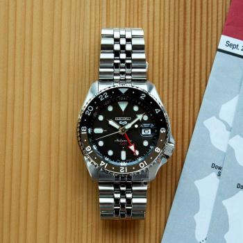 SEIKO 精工 5 Sports 系列 GMT 兩地時間機械腕錶(4R34-00A0D/SSK001K1)