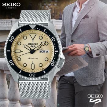 SEIKO 精工 5 Sports 系列復刻機械錶 (4R36-07G0Y/SRPD67K1)-米色/42.5mm