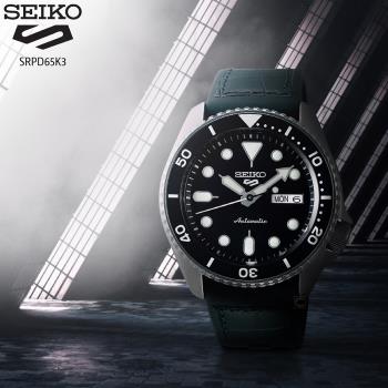 SEIKO 精工 5 Sports 系列 黑潮機械錶(4R36-07G0X/SRPD65K3)-黑/42.5mm