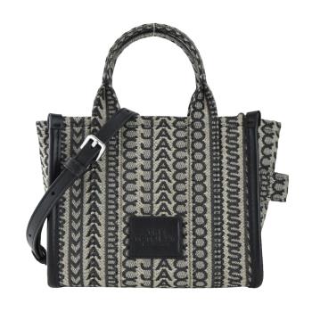 MARC JACOBS THE MICRO TOTE編織緹花兩用托特包-黑