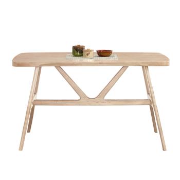 【AT HOME】勞倫斯4.5尺洗白實木餐桌
