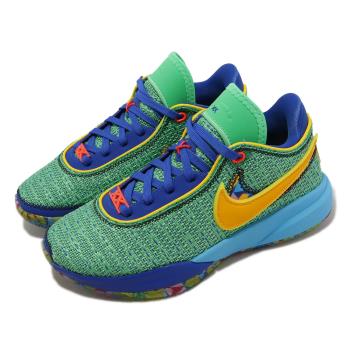 Nike 籃球鞋 Lebron XX SE GS 女鞋 綠色 金色 氣墊 運動鞋 輕量 籃球鞋 萬花筒  DV3021-300